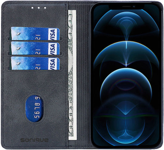 Калъф Портмоне Vintage Magnet Wallet Sonique Motorla Edge 60 Pro 5g Черен
