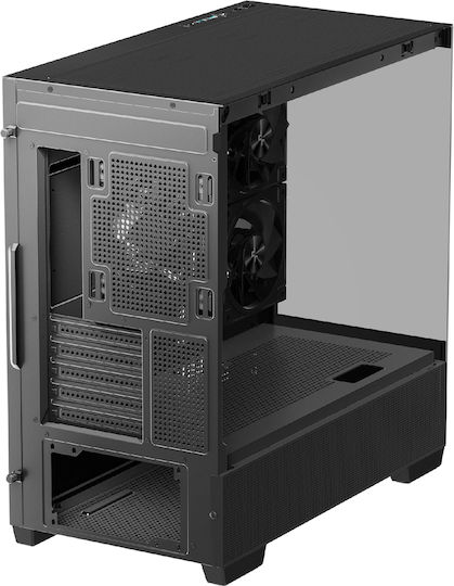 CG380 3F Gaming Midi Tower Computer Case with Side Window and ARGB Lighting Black