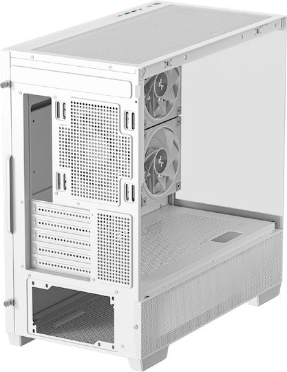 Deepcool CG380 3F Gaming Midi Tower Κουτί Υπολογιστή με Πλαϊνό Παράθυρο και ARGB Φωτισμό Λευκό