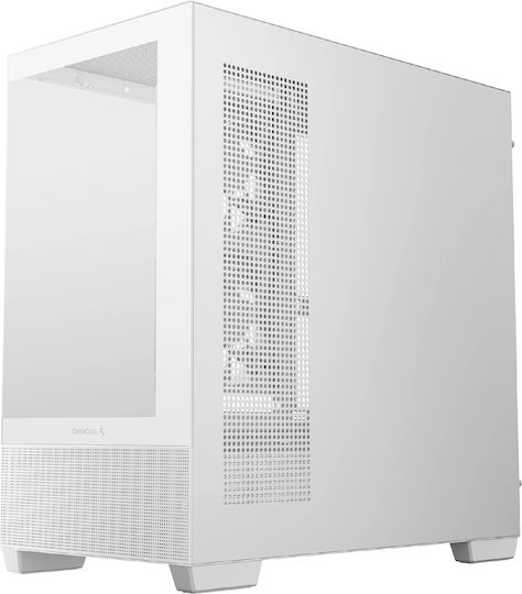 Deepcool CG380 3F Gaming Midi Tower Κουτί Υπολογιστή με Πλαϊνό Παράθυρο και ARGB Φωτισμό Λευκό
