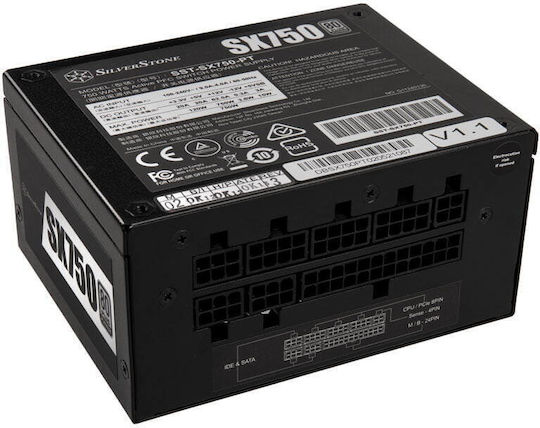 Silverstone SX750 750W Μαύρο Τροφοδοτικό Υπολογιστή Full Modular 80 Plus Platinum