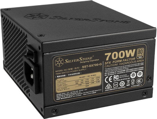 Silverstone SX700-G 700W Μαύρο Τροφοδοτικό Υπολογιστή Full Modular 80 Plus Gold