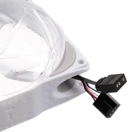Noiseblocker NB-eLoop X B12-PS Case Fan 120mm (1500rpm / 109.47cfm) with ARGB Lighting and 4-Pin PWM Connection 3pcs White