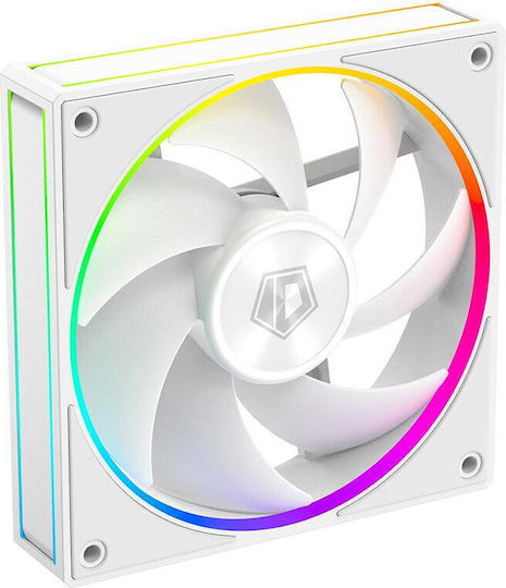 ID-Cooling Ventilator Pentru Carcasă 120mm (2000rpm / 78cfm) cu Iluminare ARGB și Conexiune 3-Pin Alb