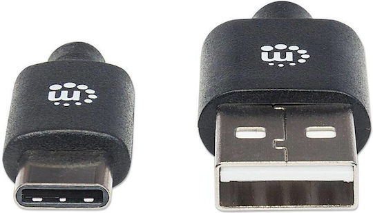 Manhattan USB Typ-C Kabel USB 2.0 männlich USB-A Schwarz 3m 216282