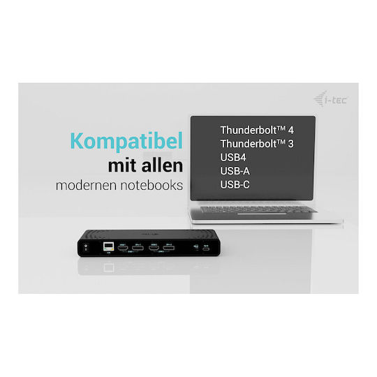 I-tec I-tec Universal Dual 4k Display Station Docking 2xdp 2xhdmi Lan Audio Power Delivery 85w 14176914 8595611707100