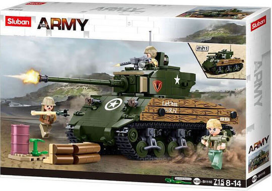 Sluban Building Blocks Medium Tank for 8 Plus Years 715 Pieces M38 B1110