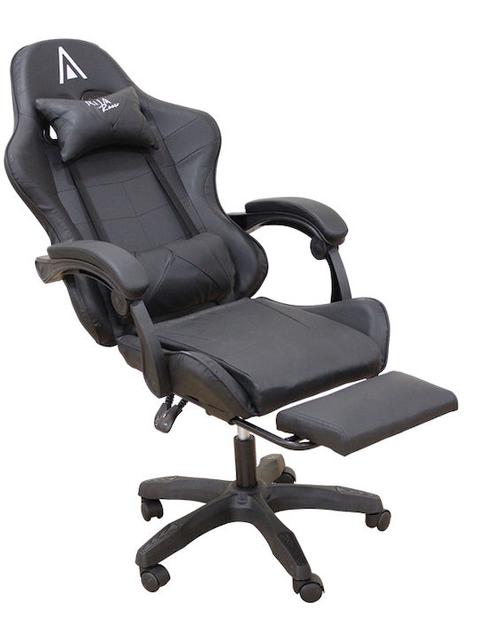 Zita Plus A9950 Καρέκλα Gaming Δερματίνης με Υποπόδιο Μαύρη