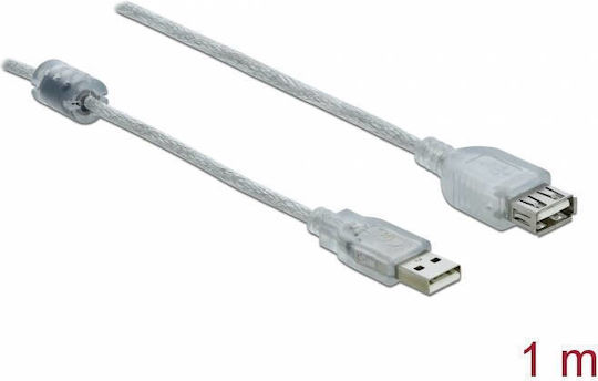 DeLock 1m USB 2.0 Cable A-Male to A-Female White (83881)