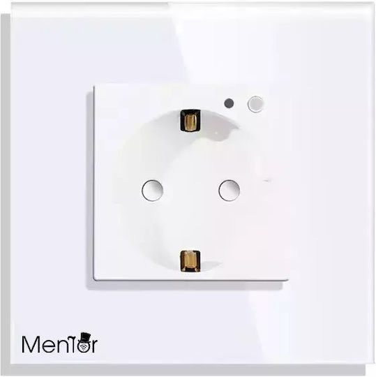 Single Mortice Πρίζα Ρεύματος Albă 1buc