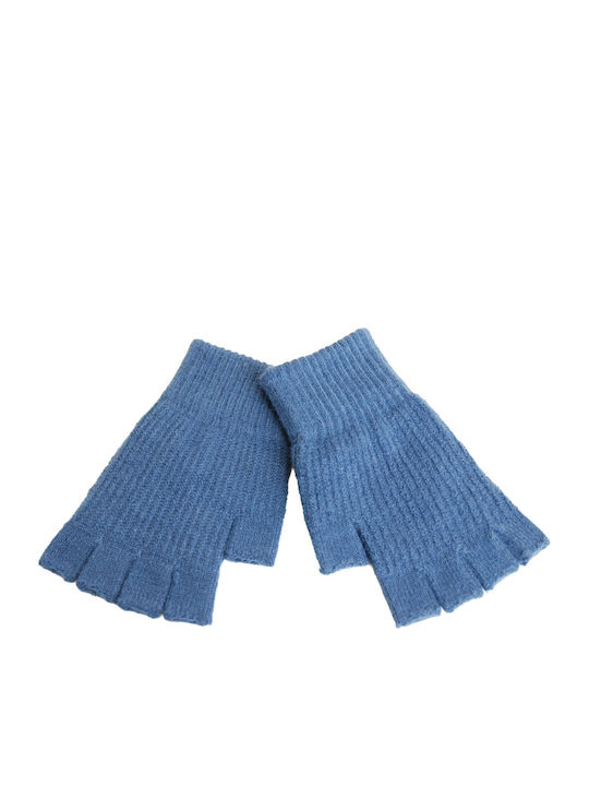 Blau Gestrickt Handschuhe