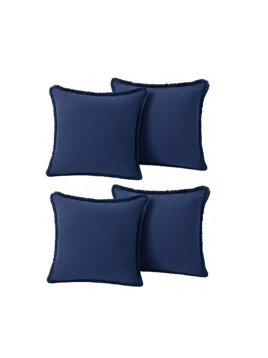 Mandioo Față De Pernă Din 100% Bumbac Navy Blue 50x50cm
