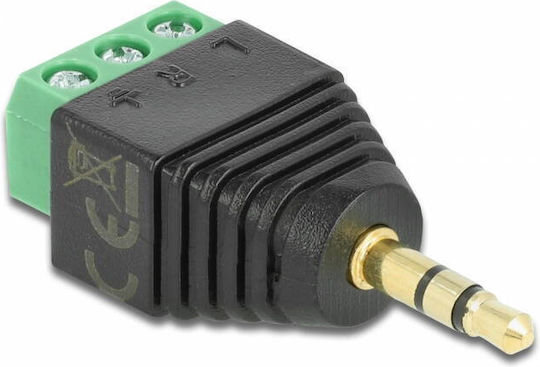 DeLock Βύσμα 3.5mm Jack male Μαύρο 65419