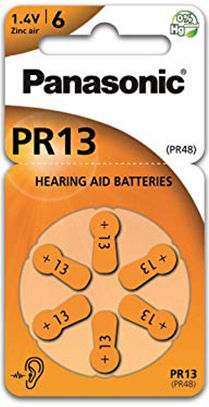 Panasonic Hearing Aid Batteries 13 1.4V 6pcs