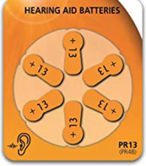 Panasonic Hearing Aid Batteries 13 1.4V 6pcs
