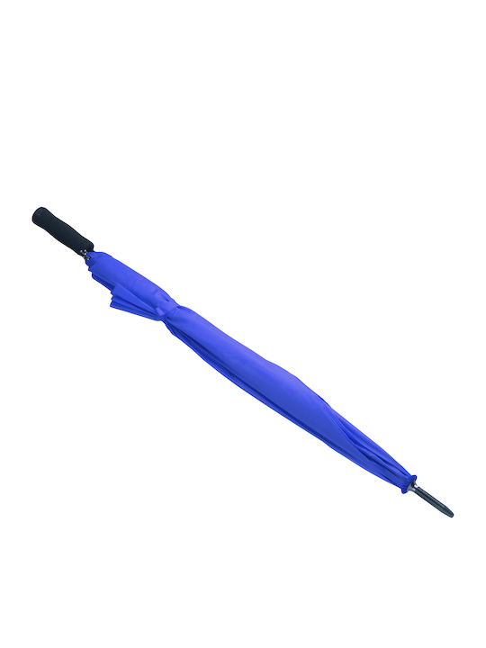 Windproof Automatic White Umbrella with Walking Stick