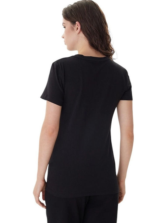 DKNY Лого Блуза Черно / Сребърно