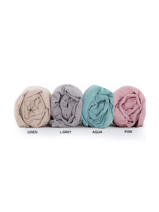 Nef-Nef Homeware Jersey Бебешки Чаршаф За Количка Памук с ластик Бял 70x140бр