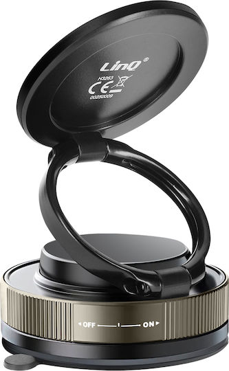 Linq Rotating Magnetic Smartphone Holder Suction Cup Mount Black