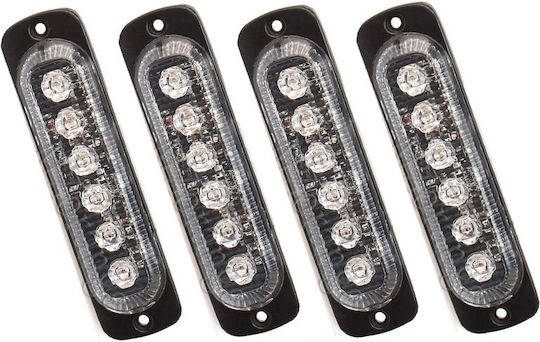 Set LED Nissan Note 12V 6W 100cm with Red Lighting 4pcs