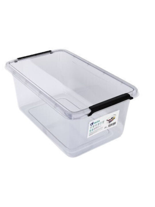 Deuba Plastic Cutie de Depozitare cu Capac Transparent 30x20x12cm 1buc