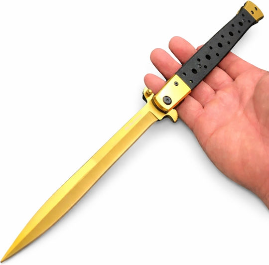 Stiletto Taschenmesser Gold
