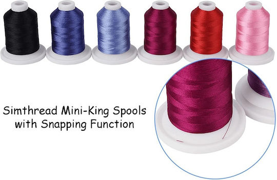 Embroidery Thread Set 63 Spools 730 M Brother Colors