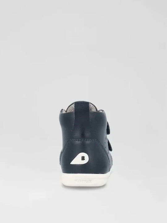 Iwalk Grass Court Kids Sneakers High with Scratch Navy Blue