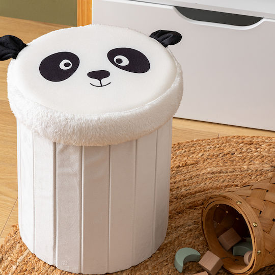 Παιδικό Σκαμπό Panda 30x38x36εκ. Λευκό