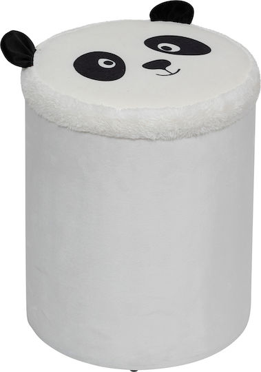 Kinderhocker Panda Weiß 30x38x36cm