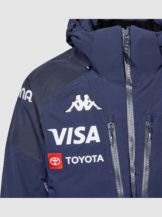 Kappa 6cento 602c 1656550015-Jachetă Albastră Pentru Bărbați de Ski și Snowboard Albastră Kappa 6cento 602c 1656550015-Jachetă Albastră Pentru Bărbați de Ski și Snowboard Albastră