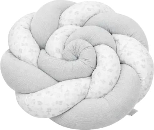 Baby Oliver Crib Bumpers Braided Inside Gray 20x190cm