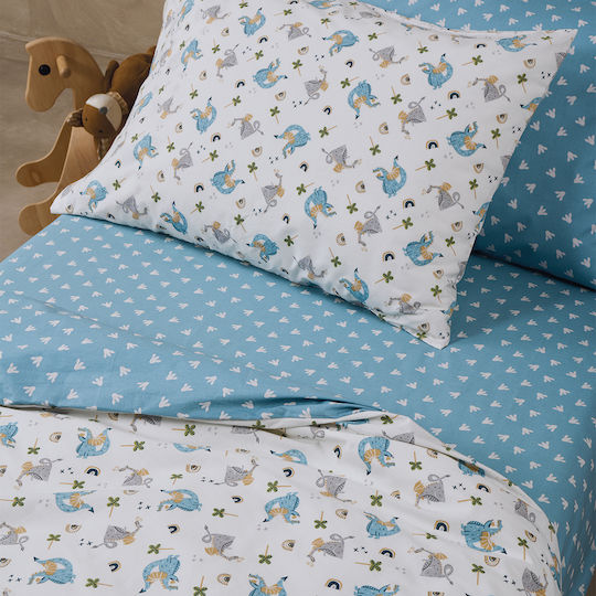 Kentia Mesmer Set Kids Duvet Cover Single with Pillowcase Cotton 165x245cm