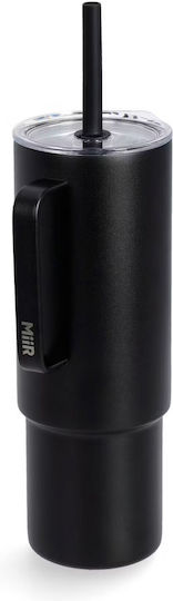 MiiR Handled Tumbler Θερμός Ανοξείδωτο 946ml Black με Καλαμάκι και Λαβή