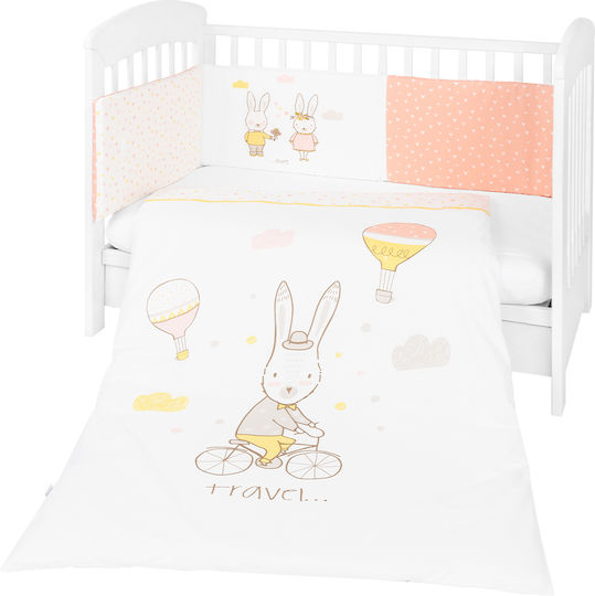 Kikka Boo Σετ Κούνιας Rabbits In Love Λευκό 2τμχ