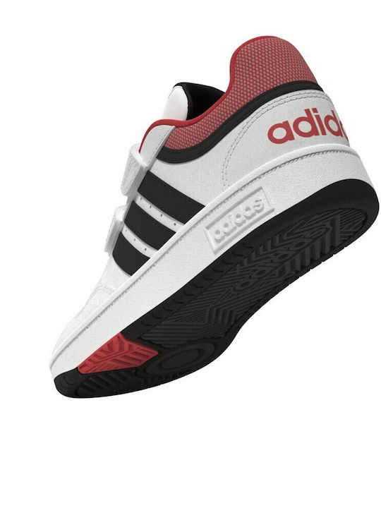 Hoops 3.0 CF Incaltaminte Sport Copii Baschet Cu Închidere Hoop & Loop Albă