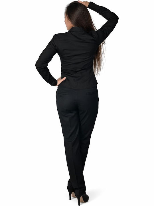 Langärmelig Damen Hemd Black