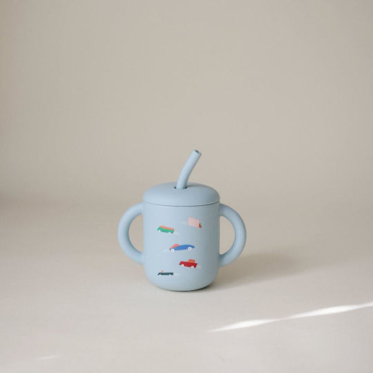 Mushie Toddler Cup with Handles and Straw Made of Silicone 175ml