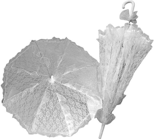 Chinesischer Spitzen- und Rüschen-Regenschirm 76xφ75cm Carnavalista 232555