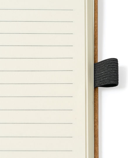 Notebook 100 Sheets A5 with Elastic Brown