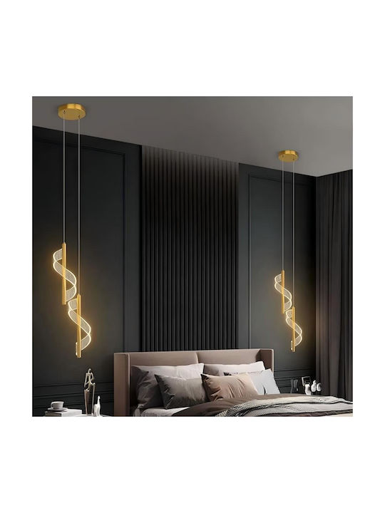 Adjustable Pendant Light Gold 30x30cm