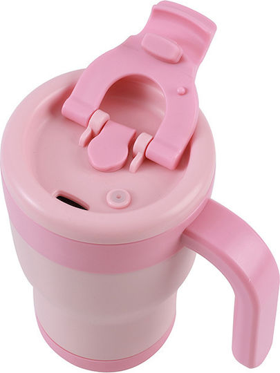 I-Total Ποτήρι Θερμός Ανοξείδωτο 420ml Pastel Pink