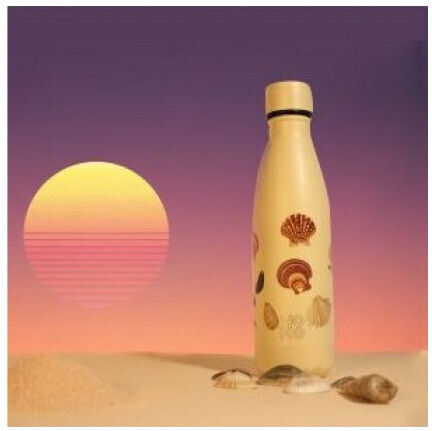 Yoko Shell Μπουκάλι Θερμός Ανοξείδωτο BPA Free 500ml Μπεζ