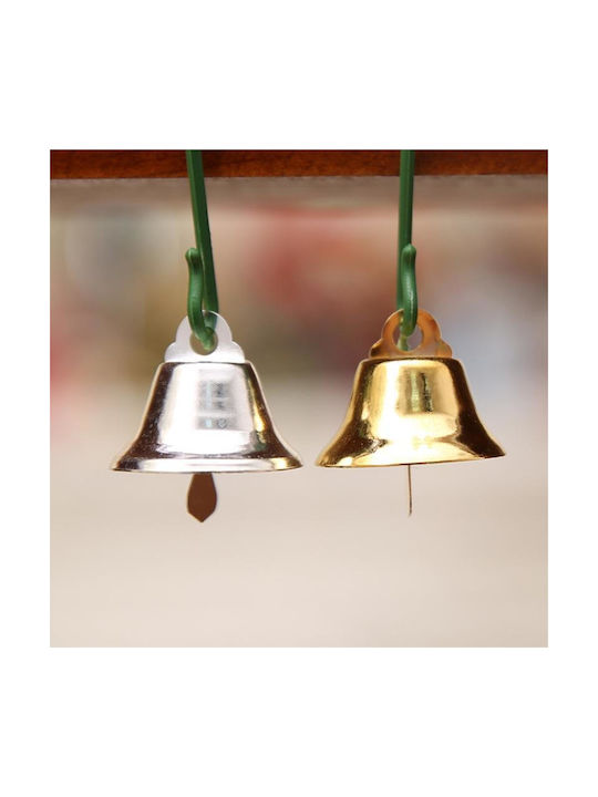 Hanging Bell Ornament Gold 2x2cm Set 50pcs