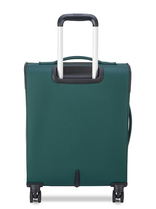 Delsey Dita Valiză De Călătorie Cabină Din Material Textil Verde Cu 4 Roți Înălțime 55 Cm