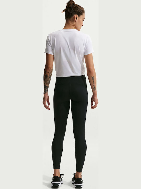 Dri-Fit One Training Women's Cropped Leggings High Waist Black / White