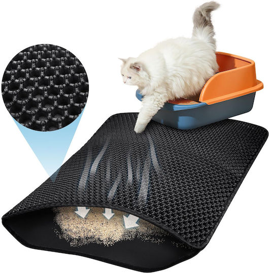 Double-layer Waterproof Non-slip Cat Litter Mat 60 × 45 Cm