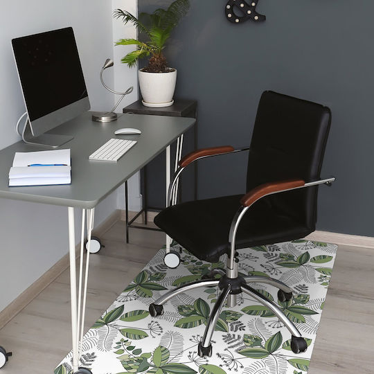 Covoraș De Podea Protecție Roți Scaun Model Botanic 120x90 Cm