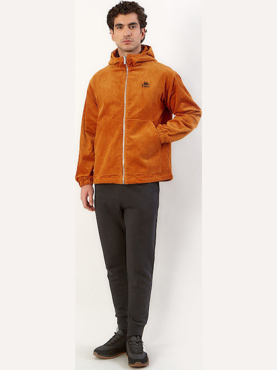 Authentic Opimia Men's Cardigan with Hood Brown