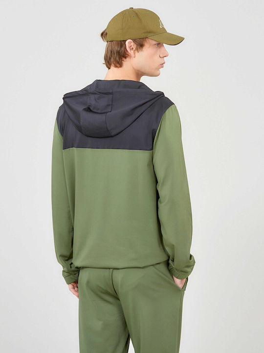 Ramik Men's Cardigan with Hood Green